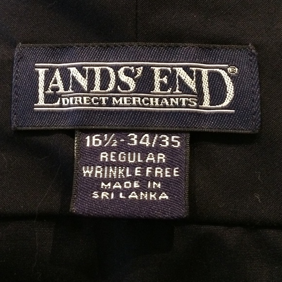 Navy Land’s End Men’s Dress Shirt - Picture 4 of 5